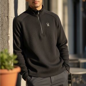 Spyder Men's Black Zip-Up Sweater